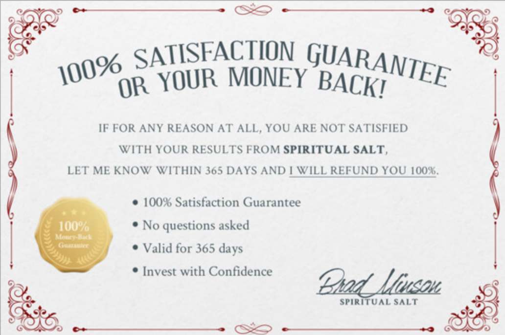 Spiritual Salt Guarantee